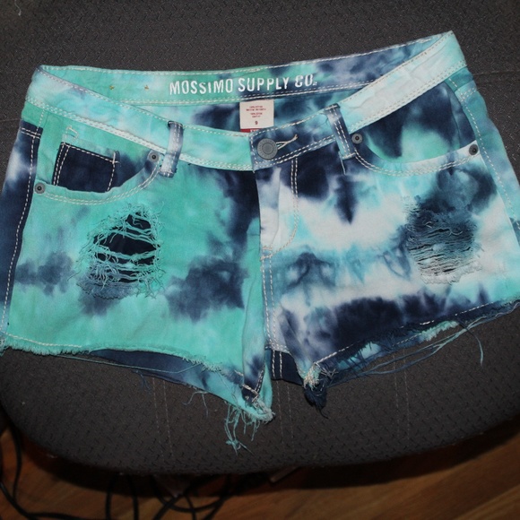 Mossimo Supply Co. Pants - 9 Mossimo Teal Blue Jean Shorts Distressed